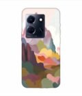 Infinix Note 30 (5G) earthy colors palette abstract nature painting art Custom Printed Back Cover Design