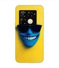 Infinix Note 40 Pro (5G) blue figure with sunglasses yellow wall with blue face Custom Printed Back Cover Design