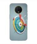 Infinix Note 7 colorful clock with colorful arrow pointing right Custom Printed Back Cover Design