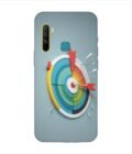 Infinix S5 Lite colorful clock with colorful arrow pointing right Custom Printed Back Cover Design
