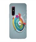 Infinix S5 Pro colorful clock with colorful arrow pointing right Custom Printed Back Cover Design