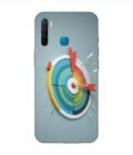 Infinix S5 colorful clock with colorful arrow pointing right Custom Printed Back Cover Design