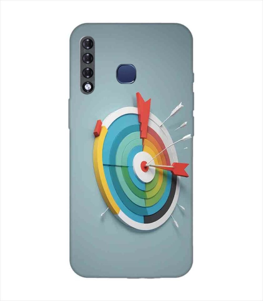 Infinix Smart 3 Plus colorful clock with colorful arrow pointing right Custom Printed Back Cover Design