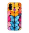 Infinix Smart 4 Plus closeup colorful butterfly collection display Custom Printed Back Cover Design