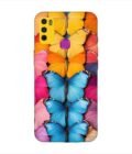 Infinix Smart 4 closeup colorful butterfly collection display Custom Printed Back Cover Design