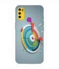 Infinix Smart 4 colorful clock with colorful arrow pointing right Custom Printed Back Cover Design