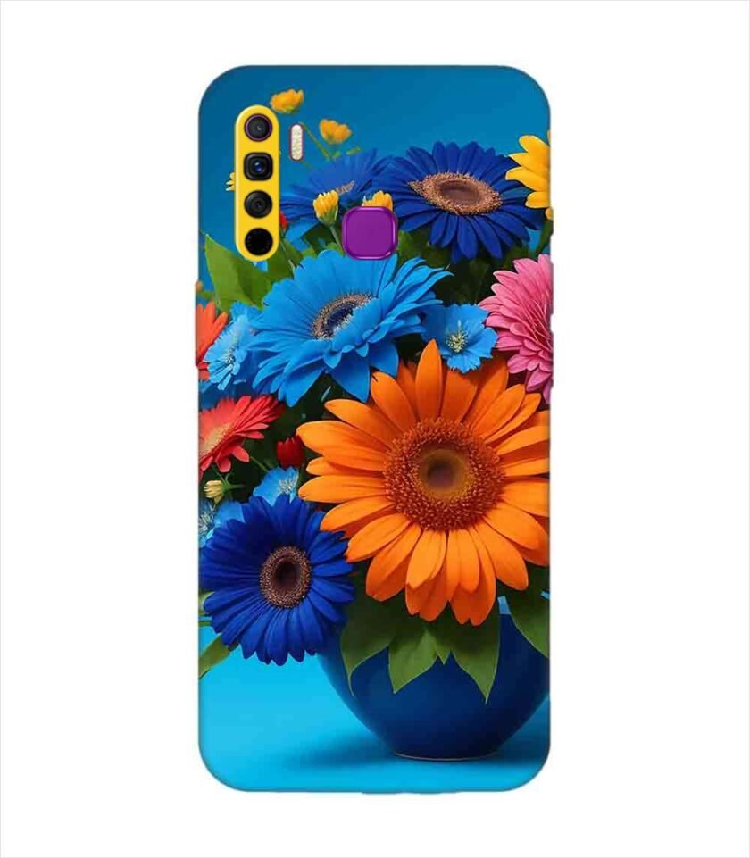 Infinix Smart 5 Lite bouquet flowers vase Custom Printed Back Cover Design