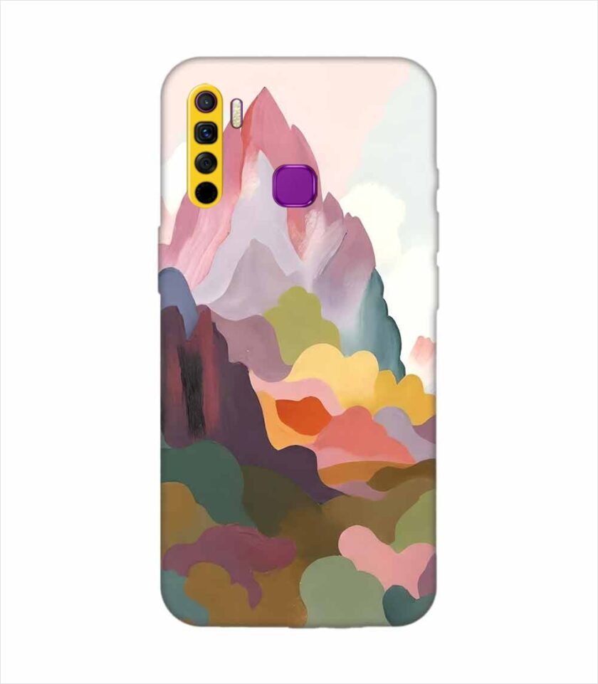 Infinix Smart 5 Lite earthy colors palette abstract nature painting art Custom Printed Back Cover Design