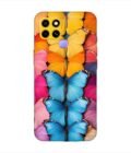 Infinix Smart 6 closeup colorful butterfly collection display Custom Printed Back Cover Design
