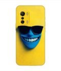 Infinix Zero (5G) blue figure with sunglasses yellow wall with blue face Custom Printed Back Cover Design