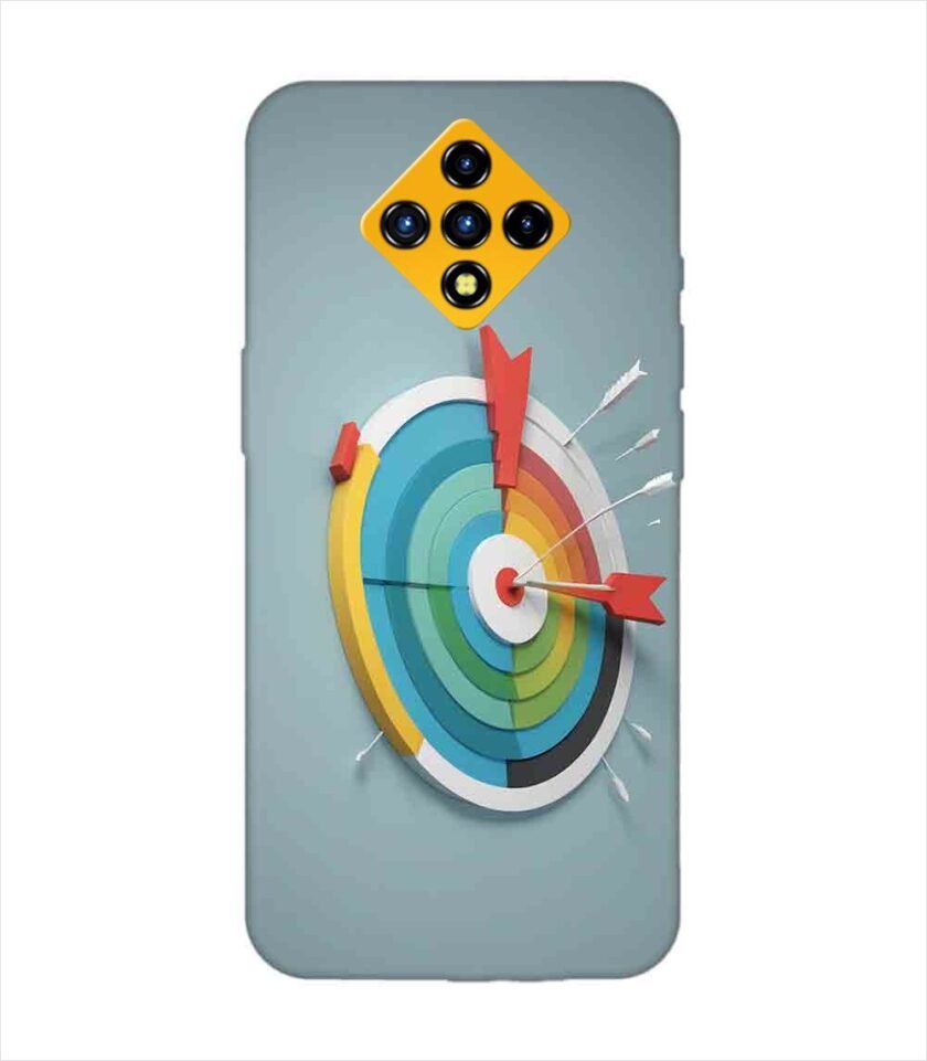 Infinix Zero 8I colorful clock with colorful arrow pointing right Custom Printed Back Cover Design