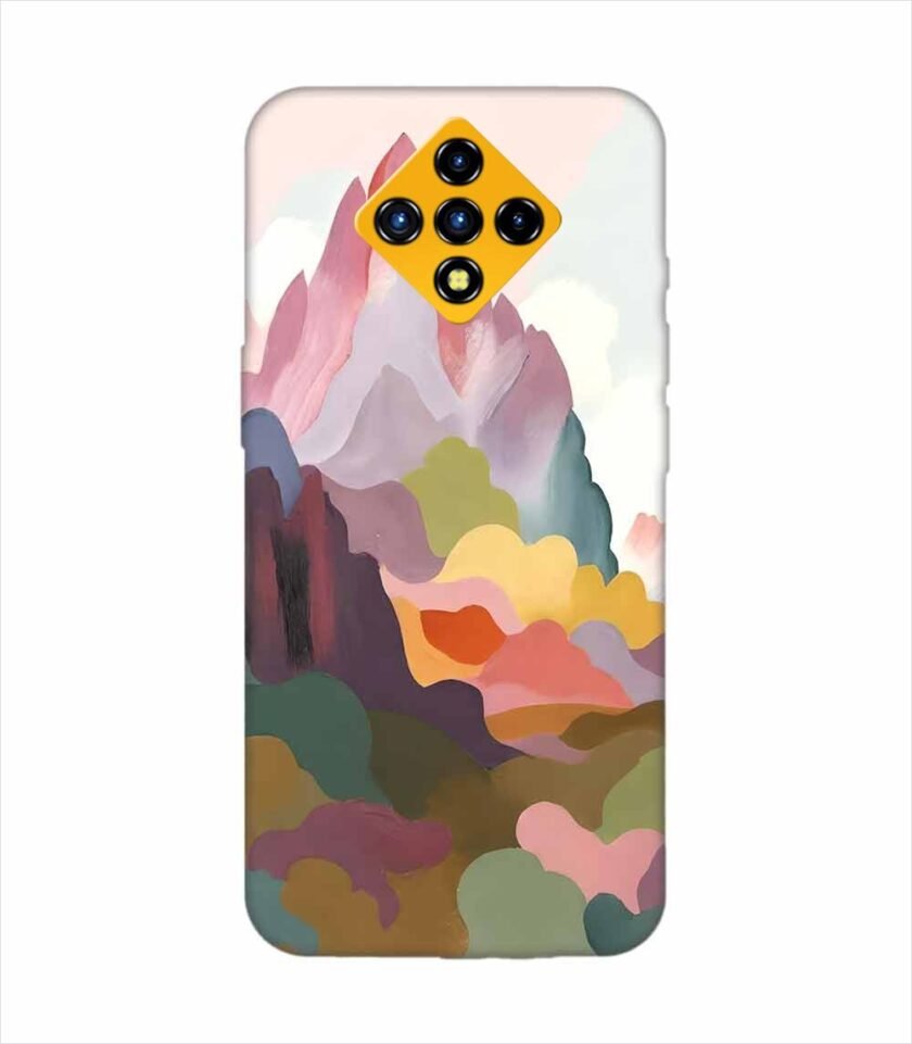 Infinix Zero 8I earthy colors palette abstract nature painting art Custom Printed Back Cover Design