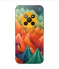 Printed Back Covers Lava Agni 2 5G close up painting mountain range with sky background