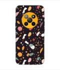Printed Back Covers Lava Agni 2 5G close up pattern different types food