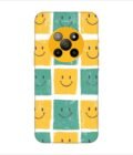 Printed Back Covers Lava Agni 2 5G close up pattern smiley faces white background