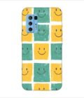 Printed Back Covers Lava Agni 5G close up pattern smiley faces white background