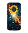 Printed Back Covers Lava Blaze 2 5G close up mosaic rocks stones with light shining through