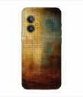 Printed Back Covers Lava Blaze 2 close up painting golden blue background