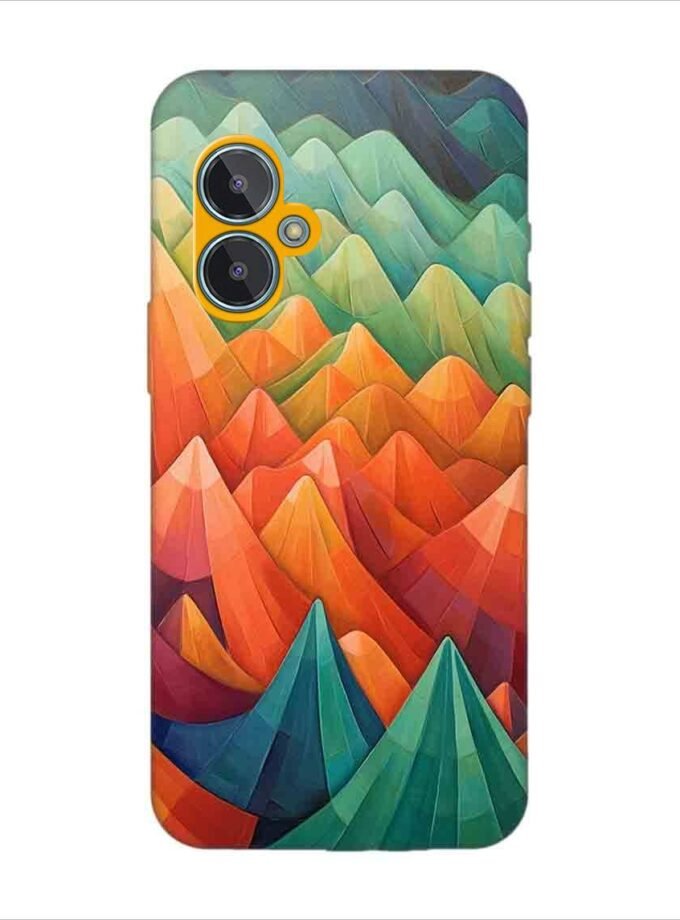 Printed Back Covers Lava Blaze 2 close up painting mountain range with sky background