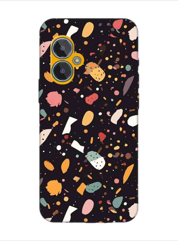 Printed Back Covers Lava Blaze 2 close up pattern different types food