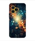 Printed Back Covers Lava Blaze Curve 5G close up mosaic rocks stones with light shining through