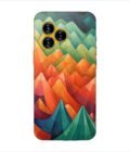 Printed Back Covers Lava Blaze Curve 5G close up painting mountain range with sky background