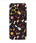 Printed Back Covers Lava Blaze Curve 5G close up pattern different types food