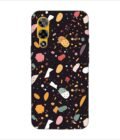 Printed Back Covers Lava Storm 5G close up pattern different types food