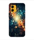 Printed Back Covers Lava Yuva 2 5G close up mosaic rocks stones with light shining through