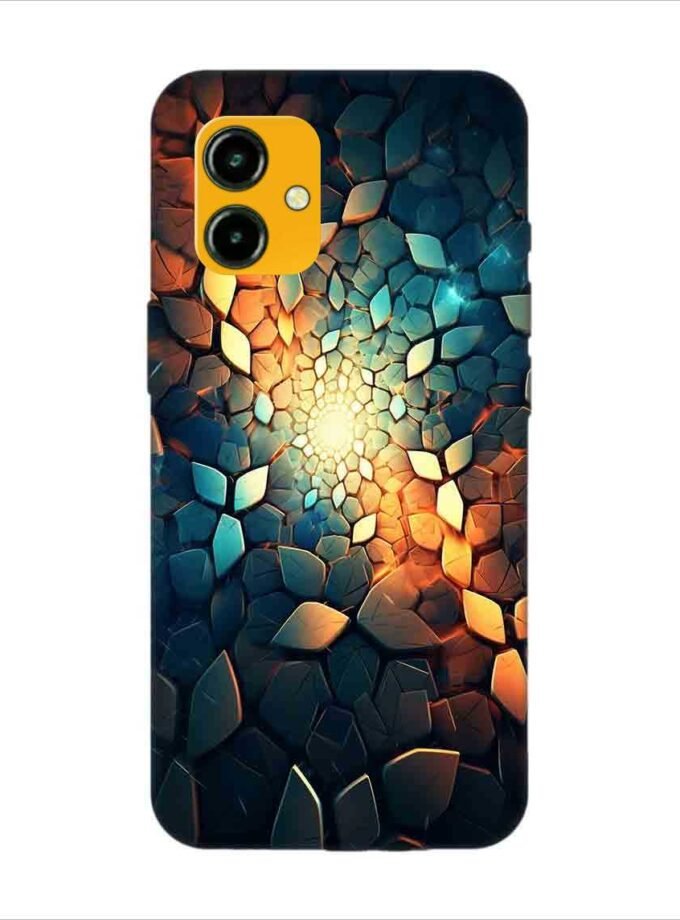 Printed Back Covers Lava Yuva 2 5G close up mosaic rocks stones with light shining through