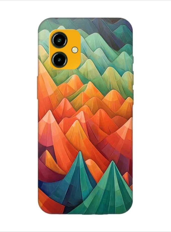 Printed Back Covers Lava Yuva 2 5G close up painting mountain range with sky background