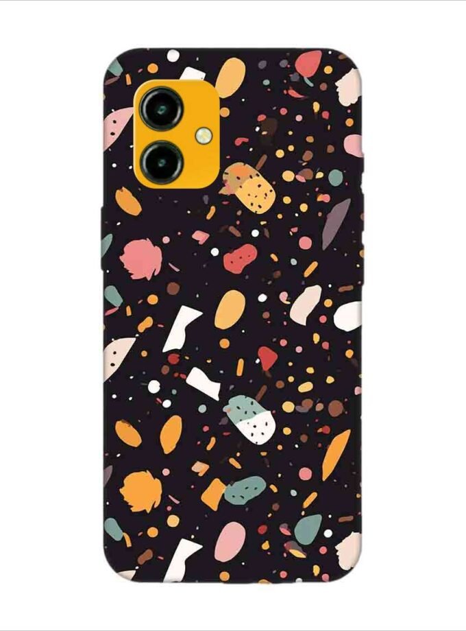 Printed Back Covers Lava Yuva 2 5G close up pattern different types food