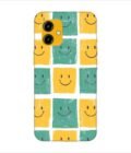 Printed Back Covers Lava Yuva 2 5G close up pattern smiley faces white background