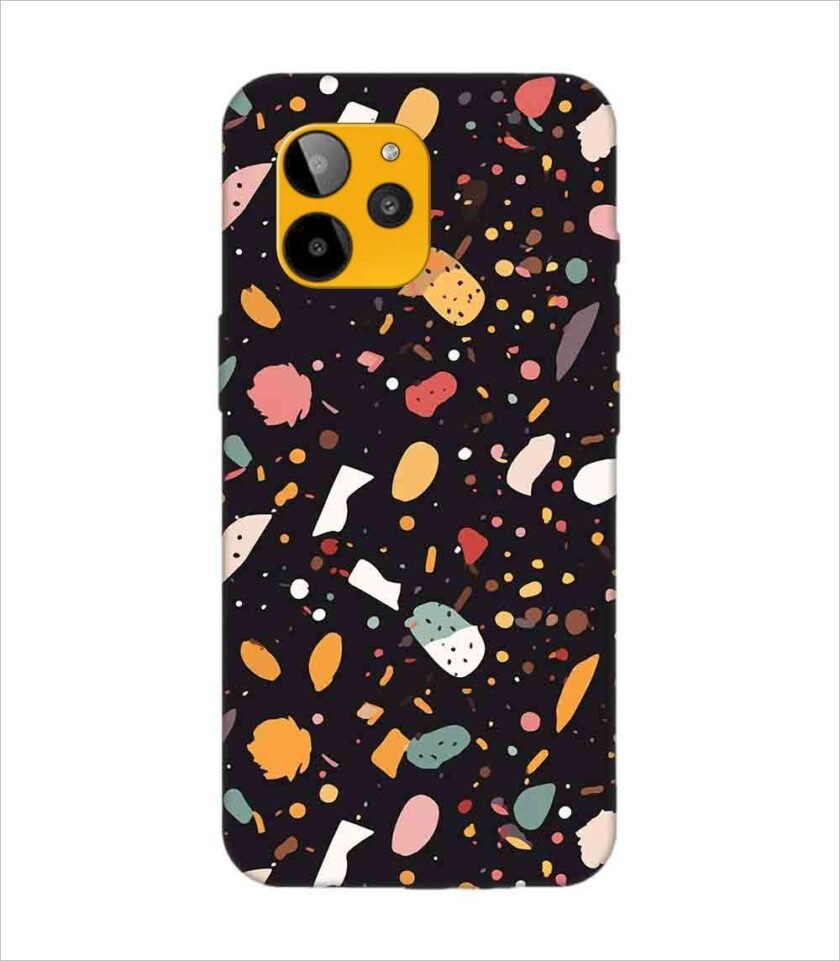 Printed Back Covers Lava Yuva 2 Pro close up pattern different types food