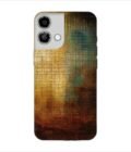 Printed Back Covers Lava Yuva 3 Pro close up painting golden blue background