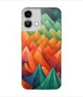 Printed Back Covers Lava Yuva 3 Pro close up painting mountain range with sky background