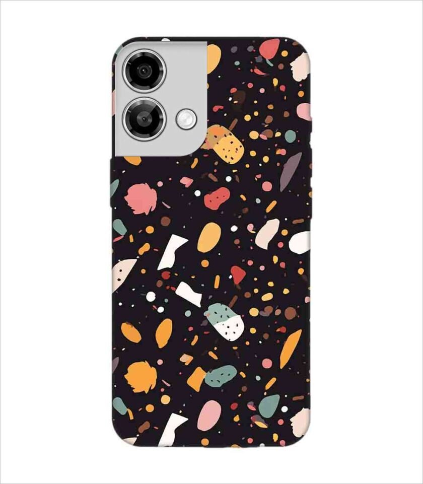 Printed Back Covers Lava Yuva 3 Pro close up pattern different types food