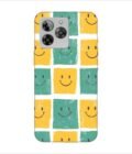 Printed Back Covers Lava Yuva 3 close up pattern smiley faces white background