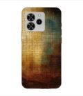 Printed Back Covers Lava Yuva 4 close up painting golden blue background