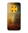 Printed Back Covers Lava Yuva 5G close up painting golden blue background