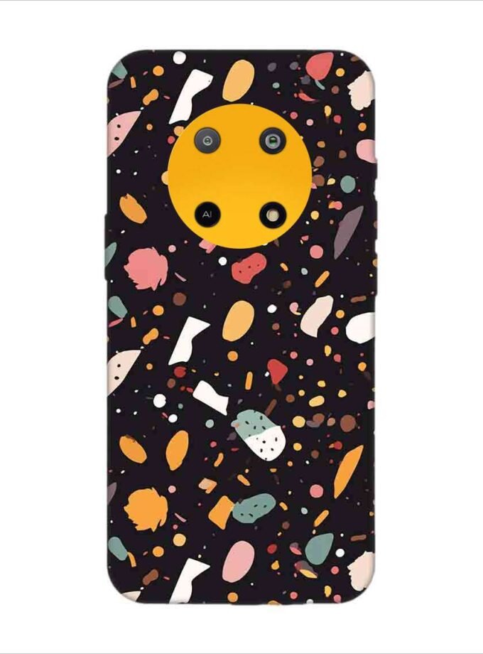 Printed Back Covers Lava Yuva 5G close up pattern different types food