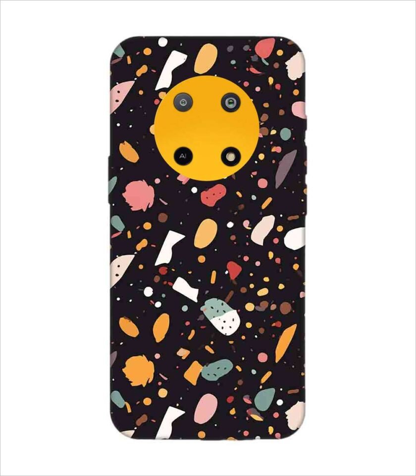 Printed Back Covers Lava Yuva 5G close up pattern different types food