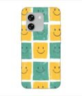 Printed Back Covers Lava Yuva Star close up pattern smiley faces white background