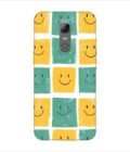 Printed Back Covers Lenovo K5 Note close up pattern smiley faces white background