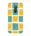 Printed Back Covers Lenovo K8 Note close up pattern smiley faces white background