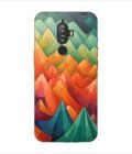 Printed Back Covers Lenovo K8 Plus close up painting mountain range with sky background