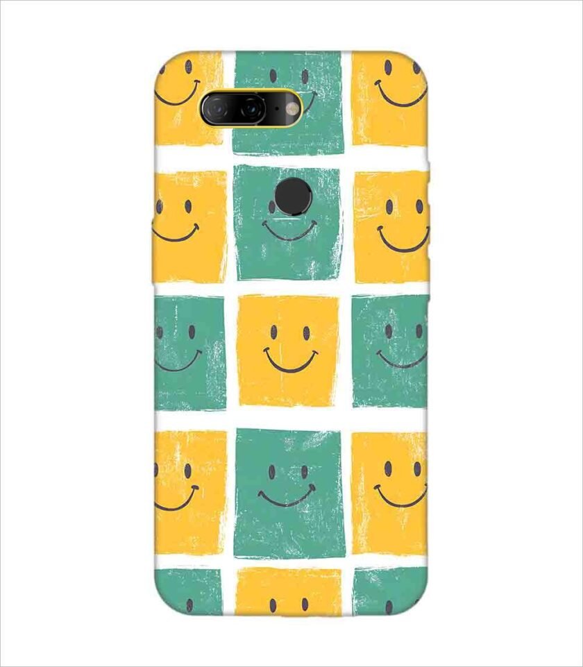 Lenovo K9 close up pattern smiley faces white background
