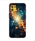 Printed Back Covers Motorola Edge 20 Fusion close up mosaic rocks stones with light shining through