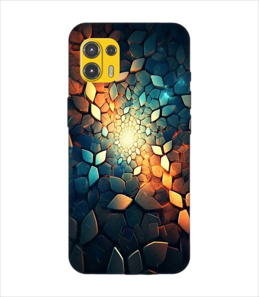 Motorola Edge 20 Fusion close up mosaic rocks stones with light shining through