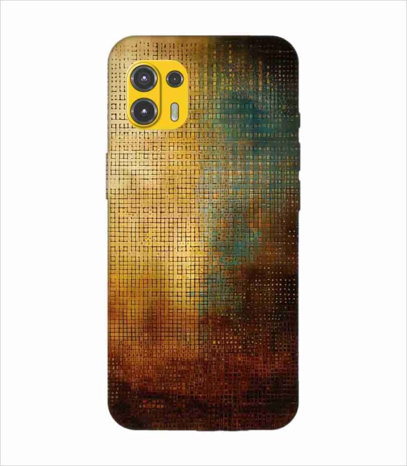 Motorola Edge 20 Fusion close up painting golden blue background